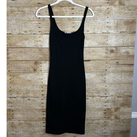 ZARA TRAFALLIC SIMPLE BASIC EVERYDAY SCOOP NECK BODYCON LAYERING DRESS SZ SMALL - Picture 3 of 3